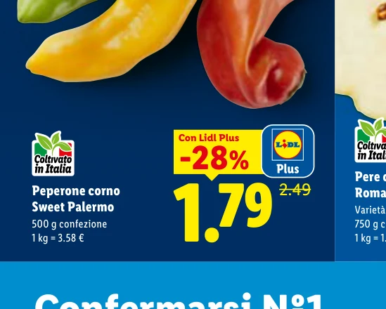 Peperone corno Sweet Palermo