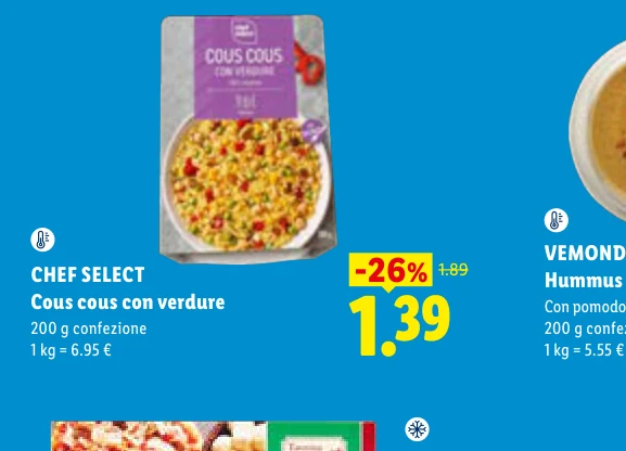 CHEF SELECT Cous cous con verdure