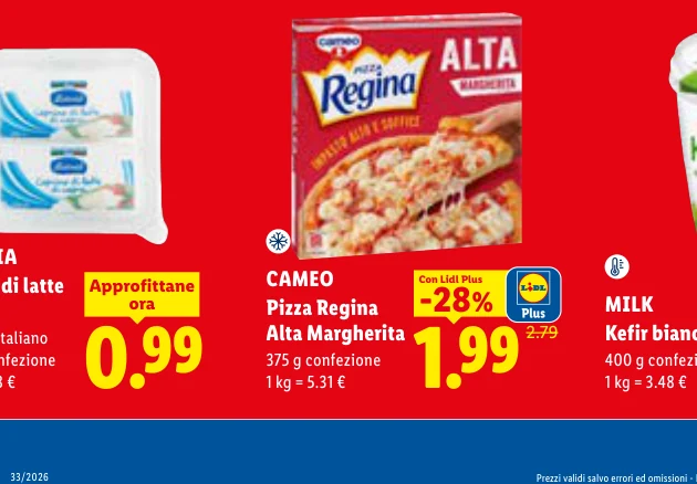 CAMEO Pizza Regina Alta Margherita