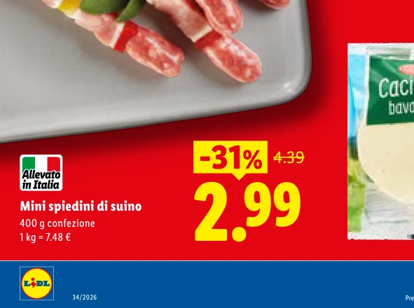 Mini spiedini di suino