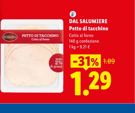 Petto di tacchino Cotto al forno