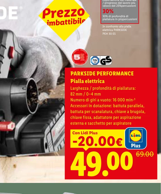 PARKSIDE PERFORMANCE Pialla elettrica