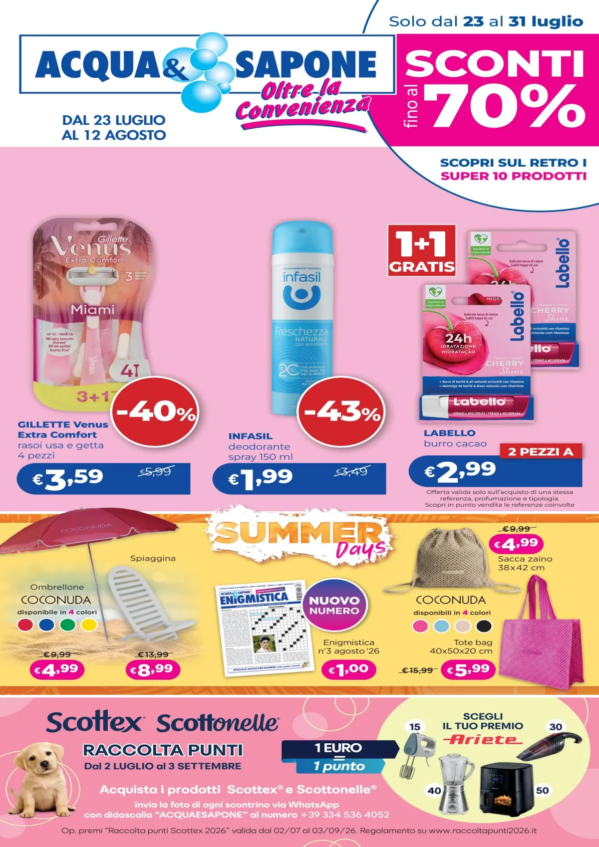 Volantino Acqua e Sapone