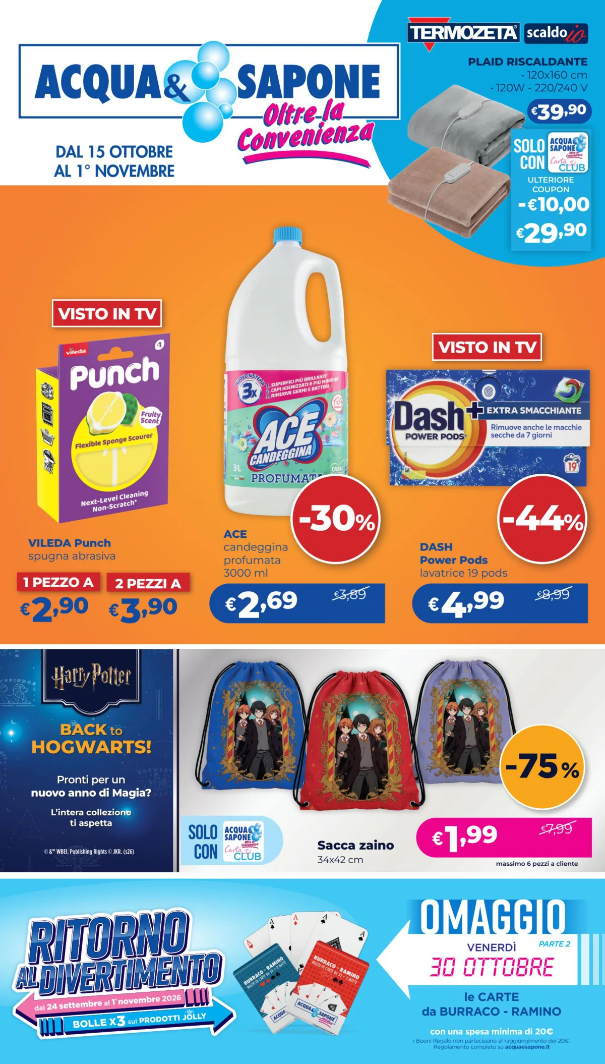 Copertina volantino Acqua e Sapone