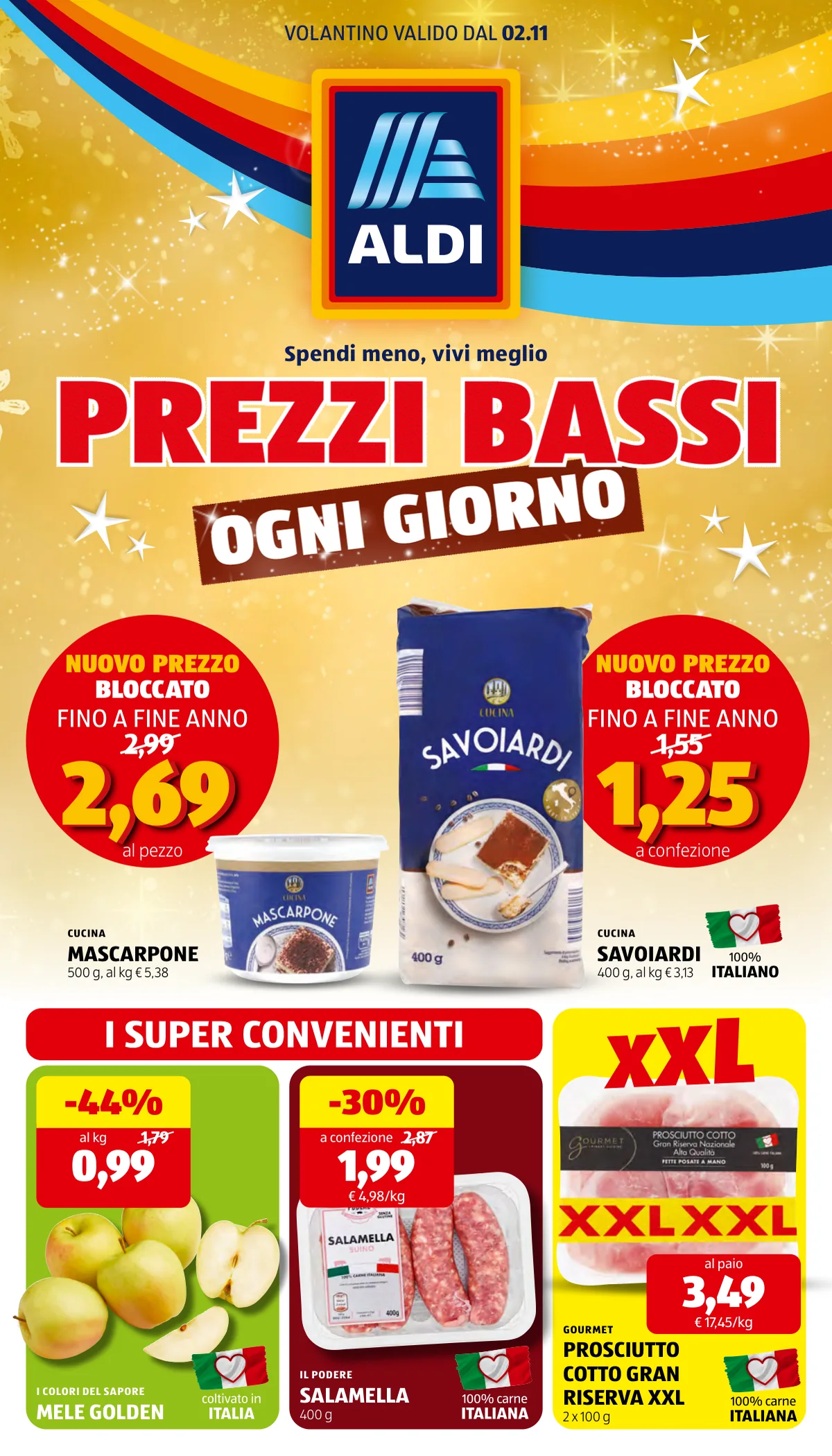 Copertina volantino aldi