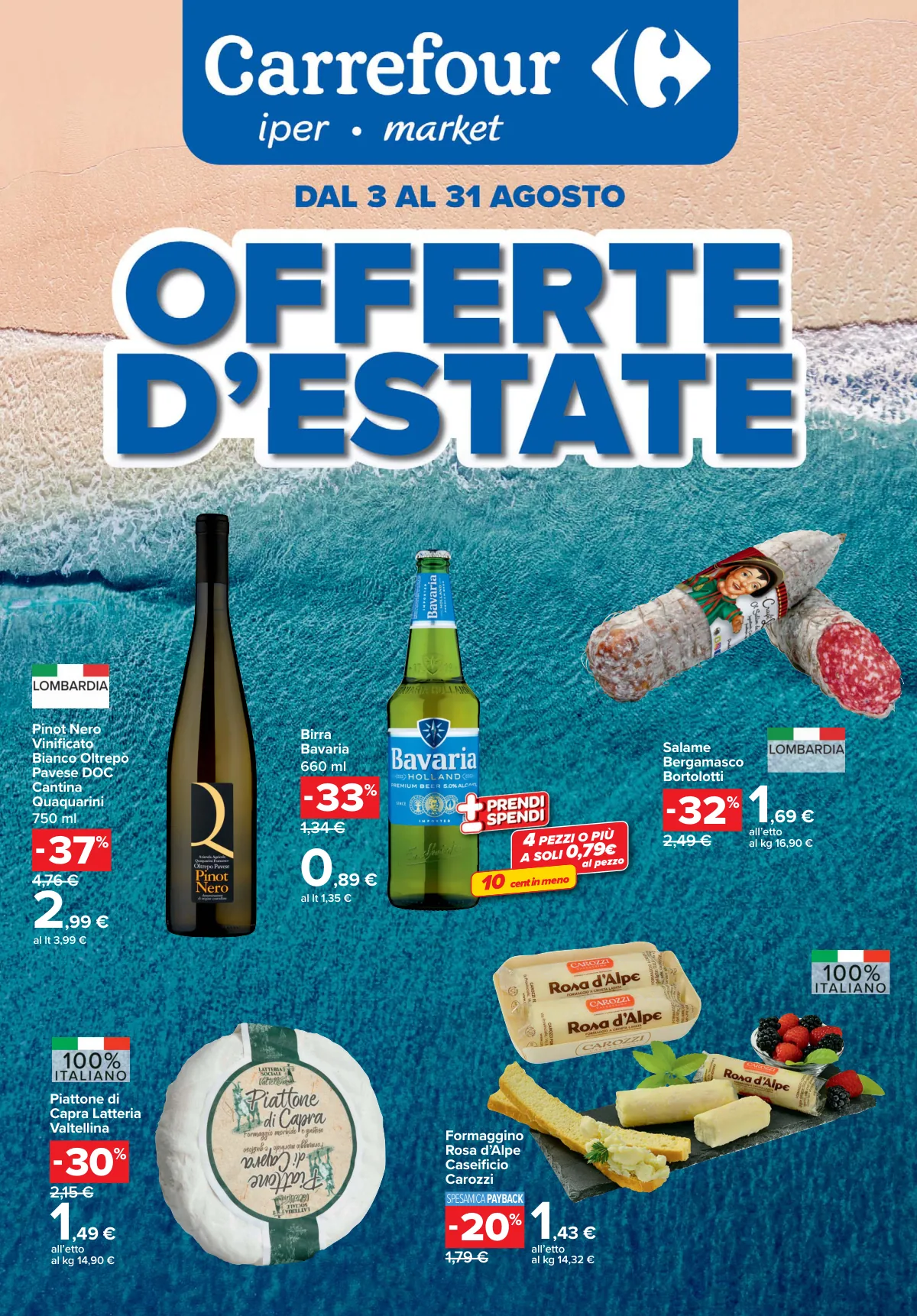 Volantino carrefour iper a Via cassani, 27100, PAVIA