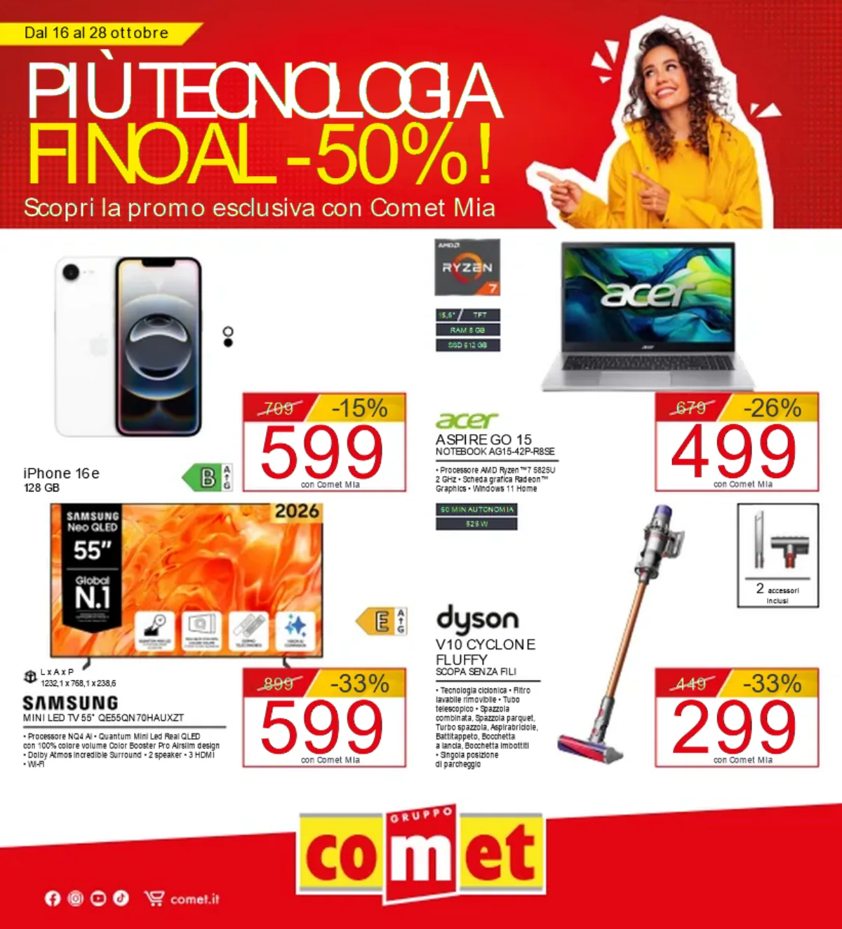 Copertina volantino comet