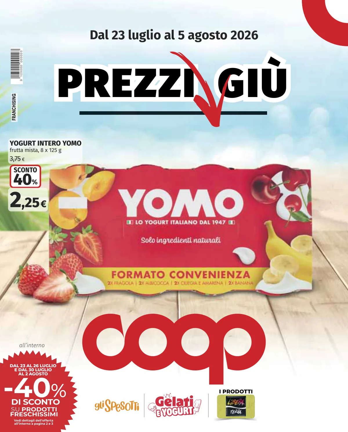 Volantino coop a Corteno Golgi