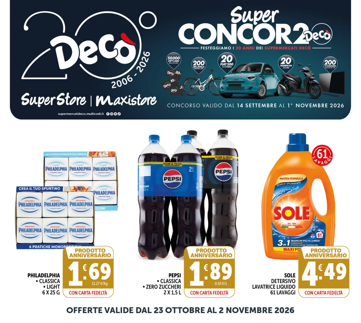Copertina volantino maxistore deco