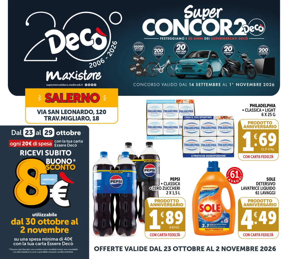 Copertina volantino maxistore deco