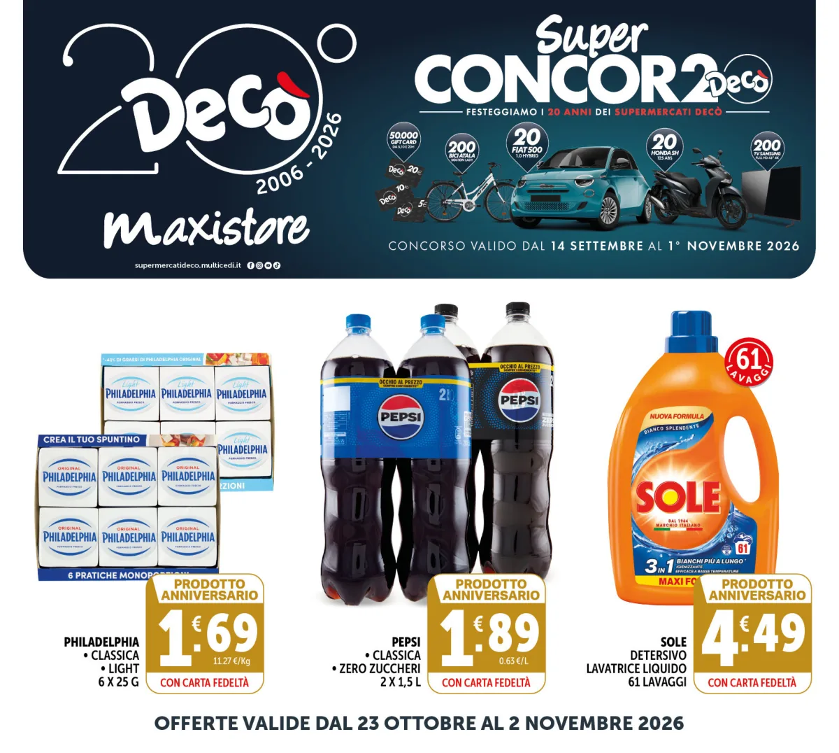 Copertina volantino maxistore deco