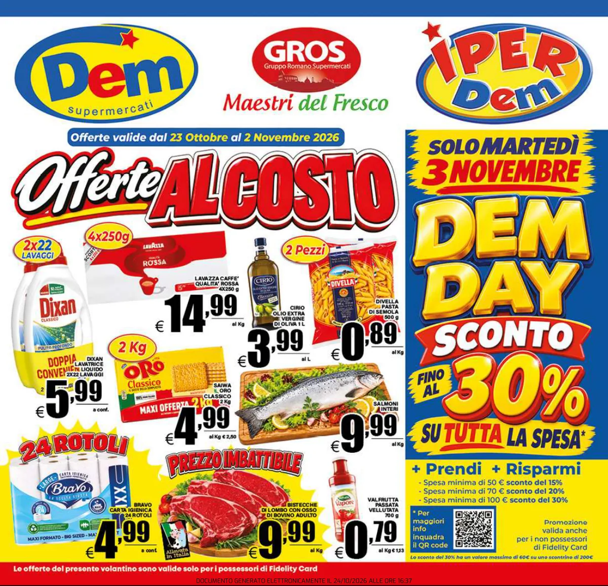 Copertina volantino DEM