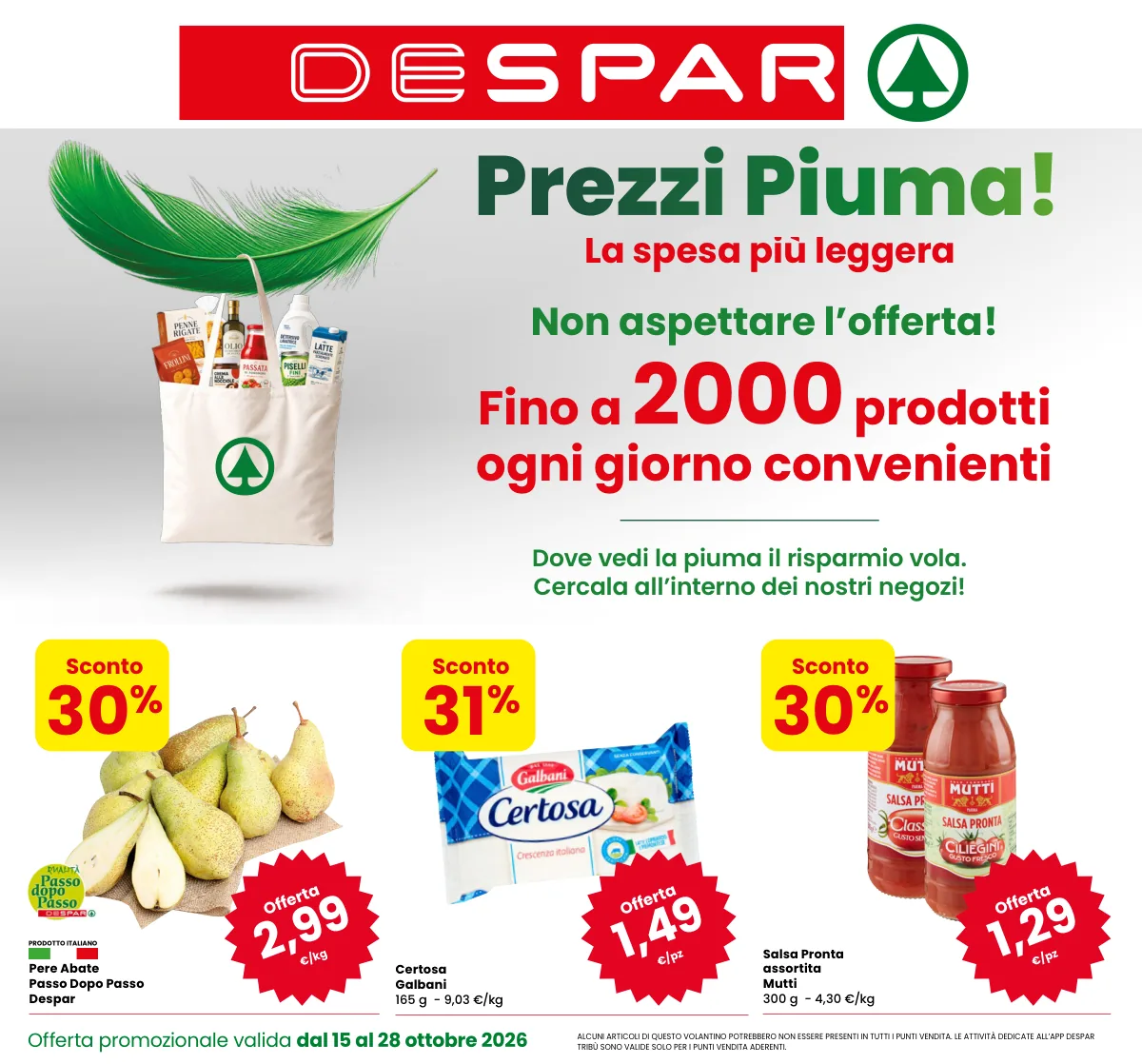 Copertina volantino despar