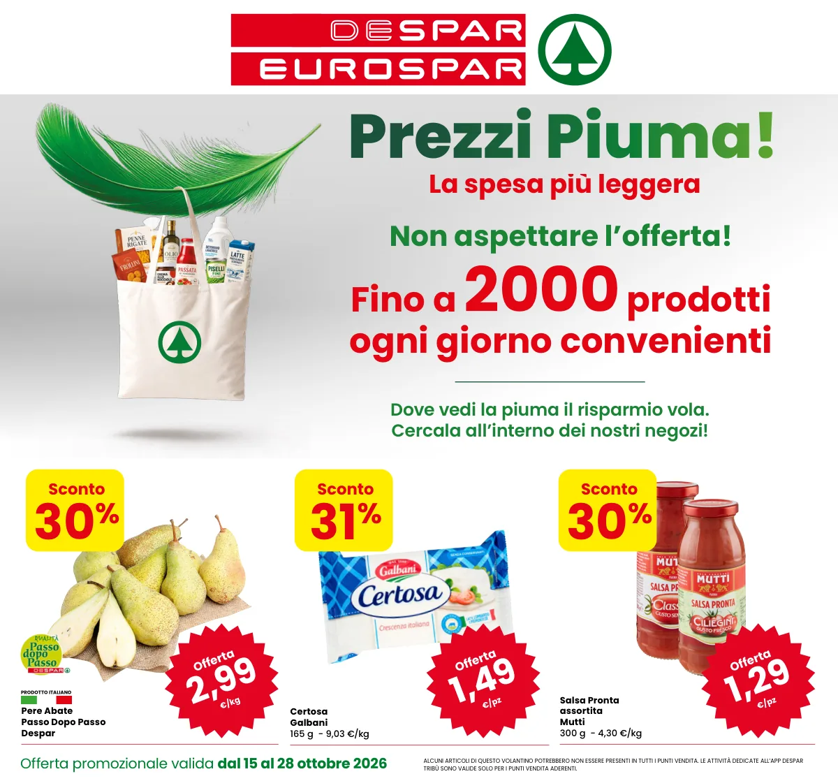 Copertina volantino despar