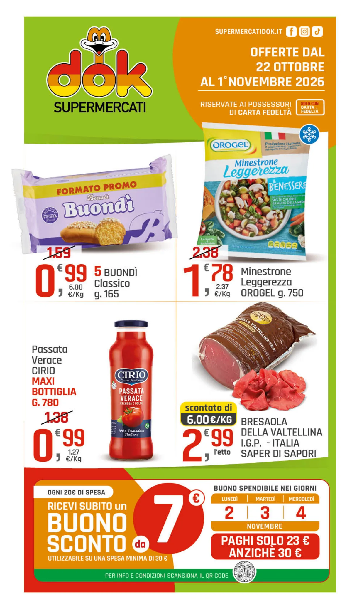 Copertina volantino SuperMercati DOK