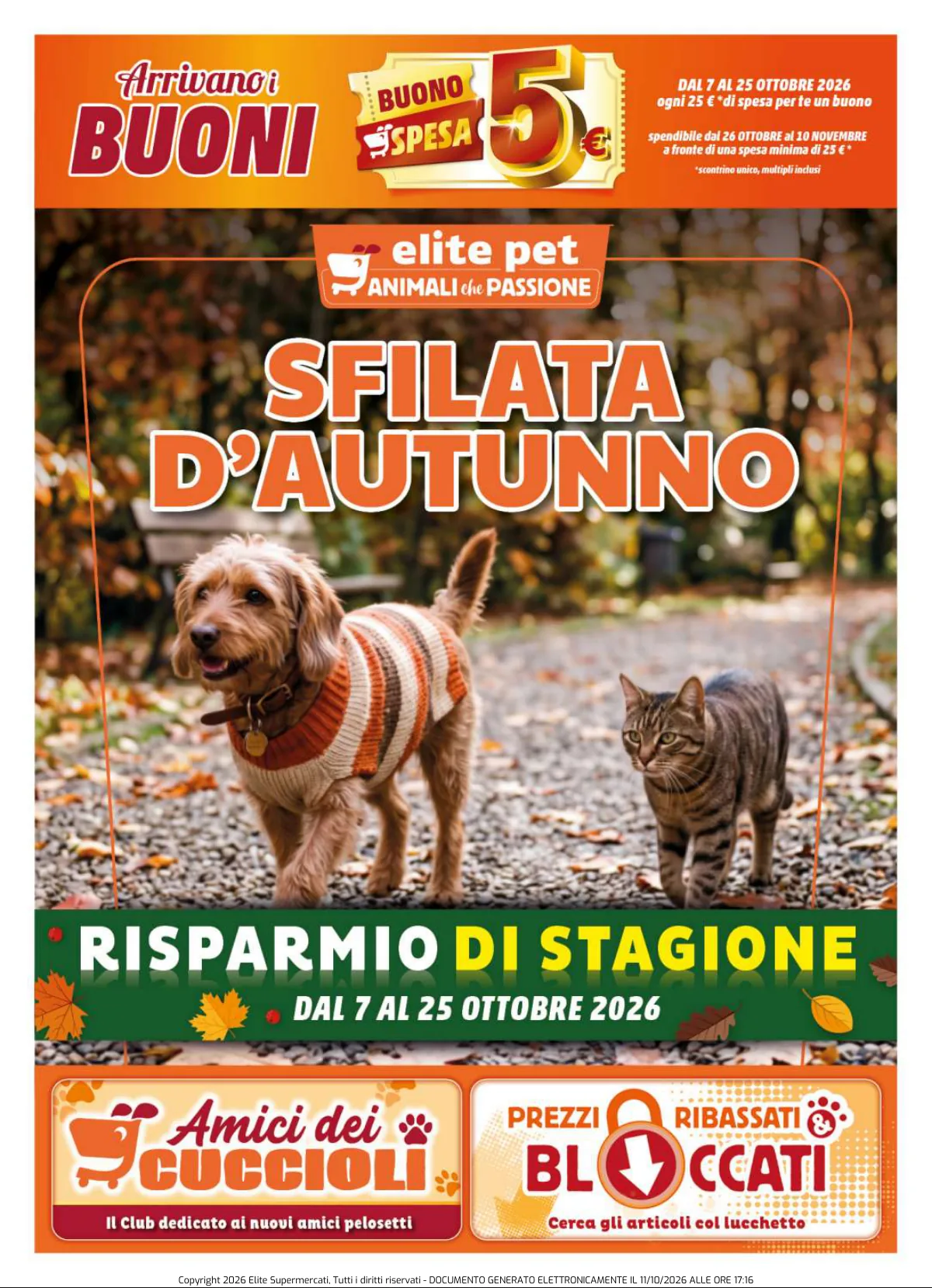Copertina volantino elite-pet