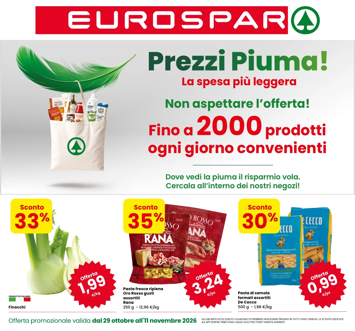 Copertina volantino eurospar