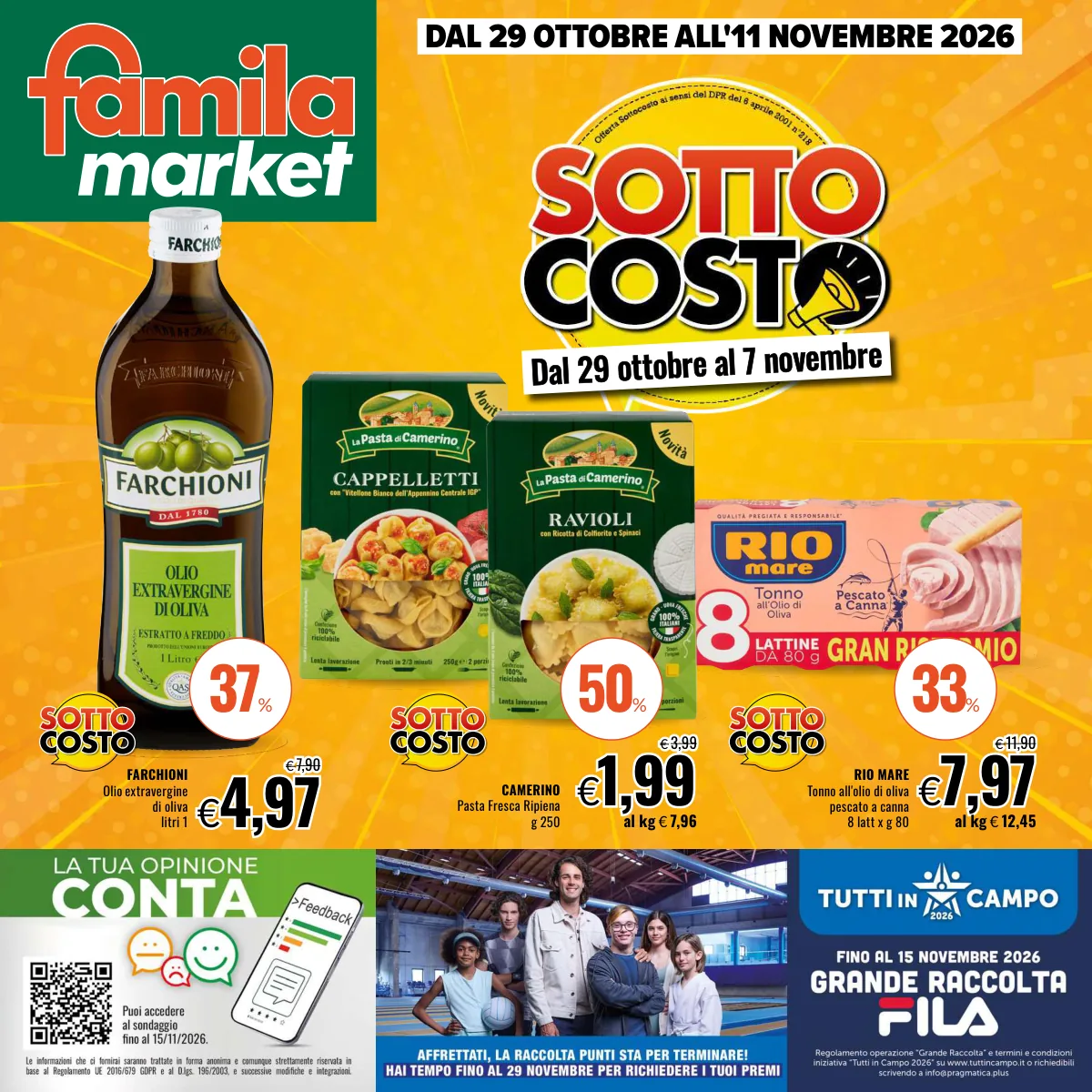Copertina volantino famila