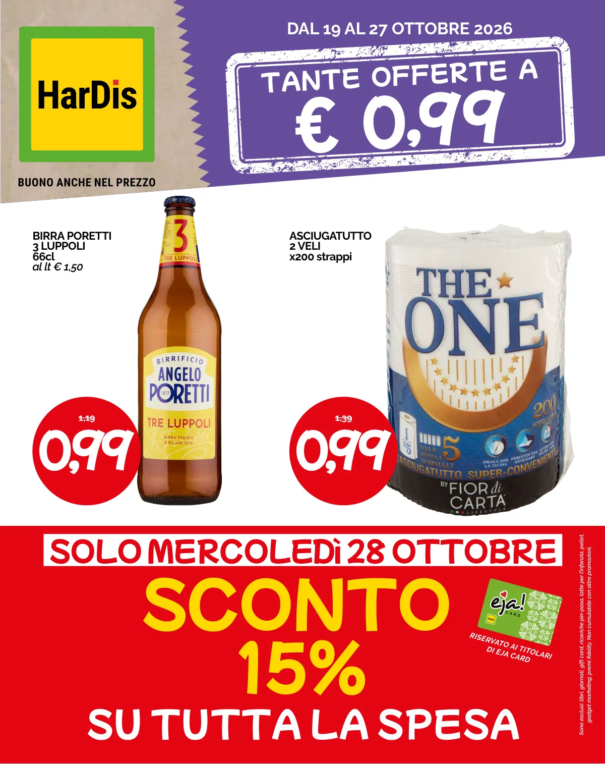 Copertina volantino Hardis