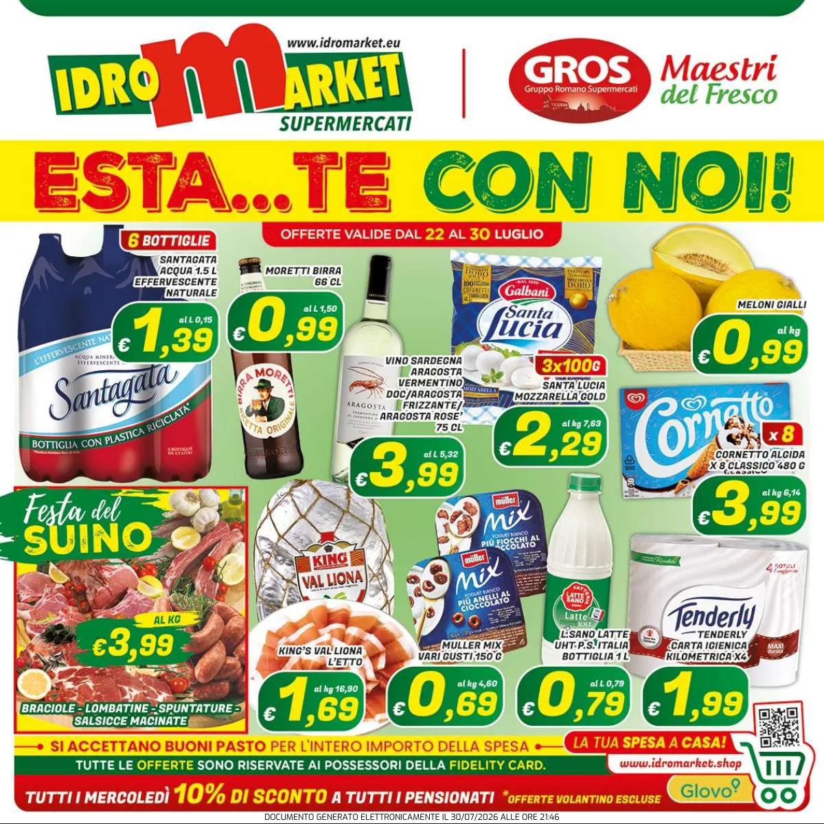 Volantino idromarket a Aranova