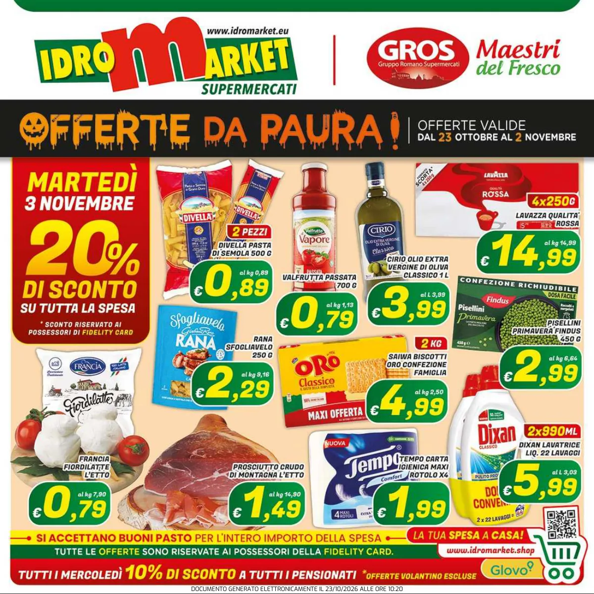 Copertina volantino idromarket