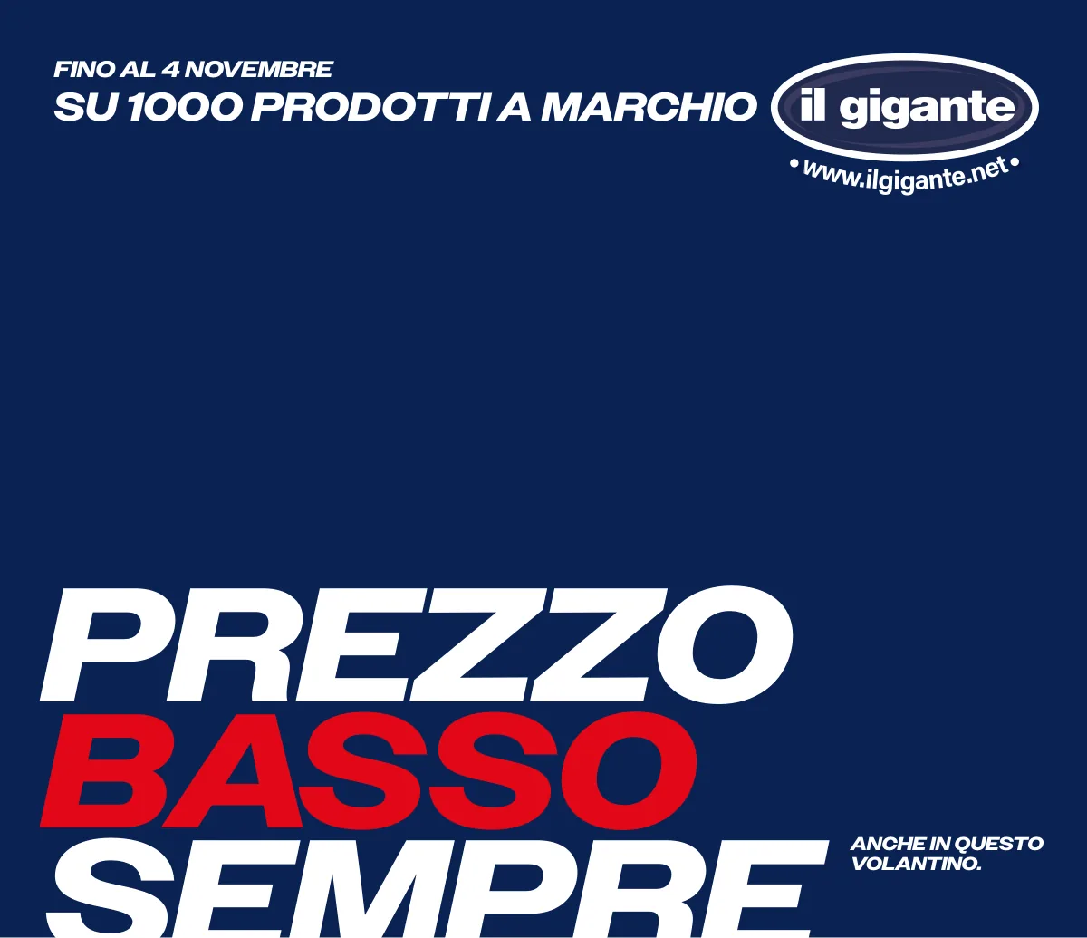 Copertina volantino il gigante