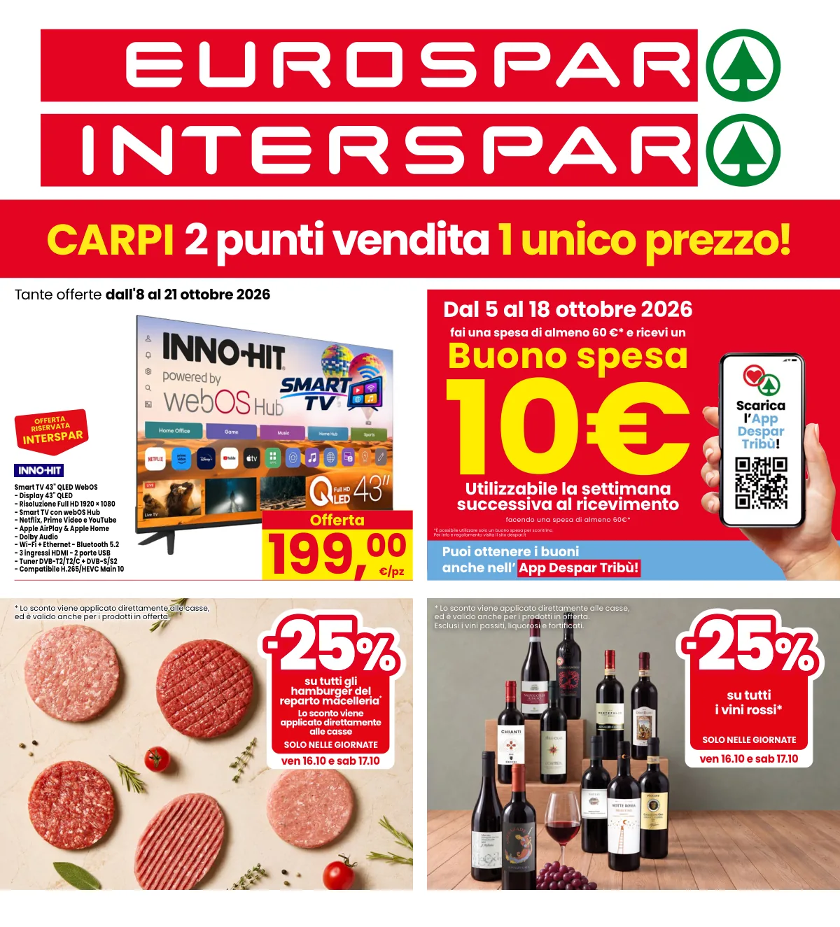 Copertina volantino interspar
