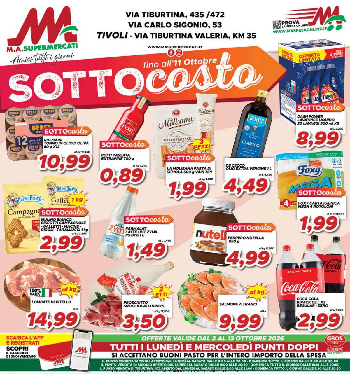 Copertina volantino M.A. Supermercati