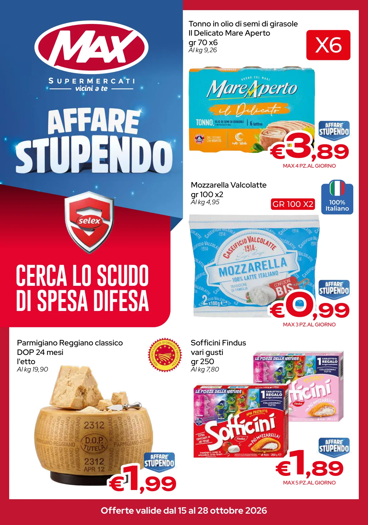 Copertina volantino MAX-SUPERMERCATI