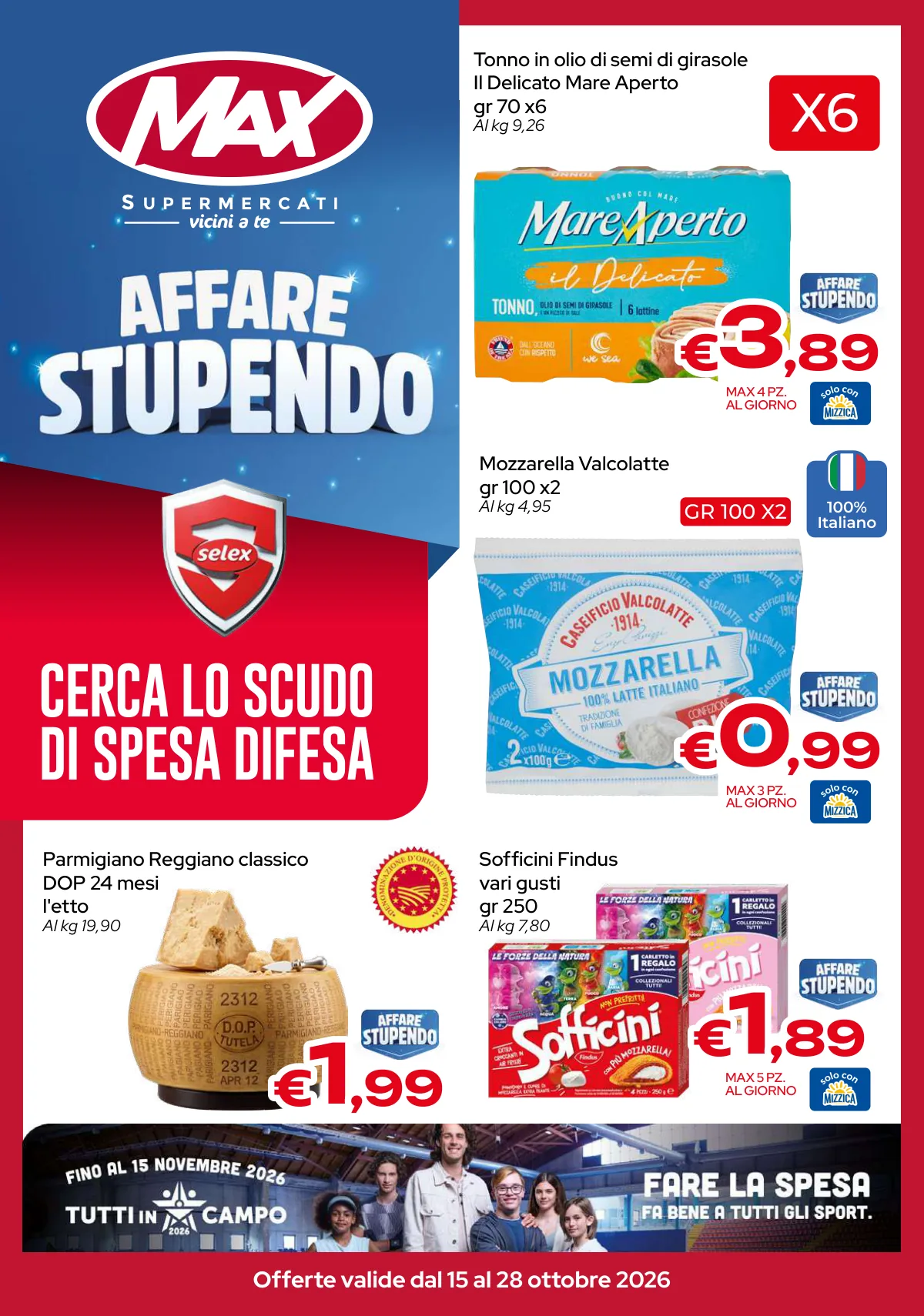 Copertina volantino MAX-SUPERMERCATI