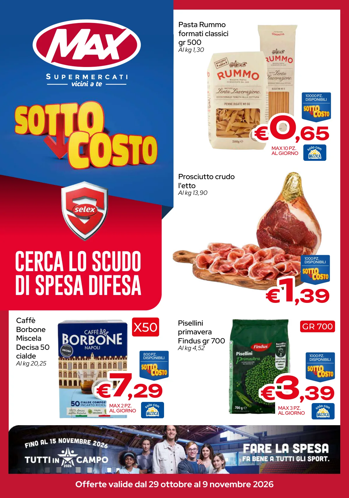 Copertina volantino MAX-SUPERMERCATI