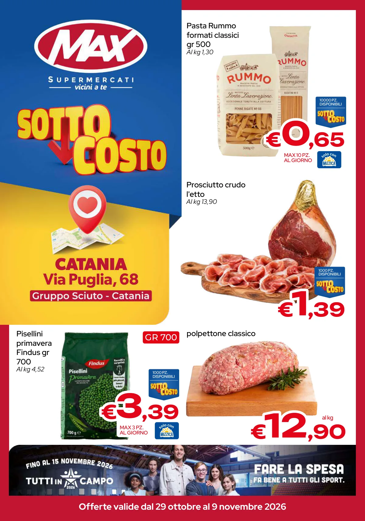 Copertina volantino MAX-SUPERMERCATI