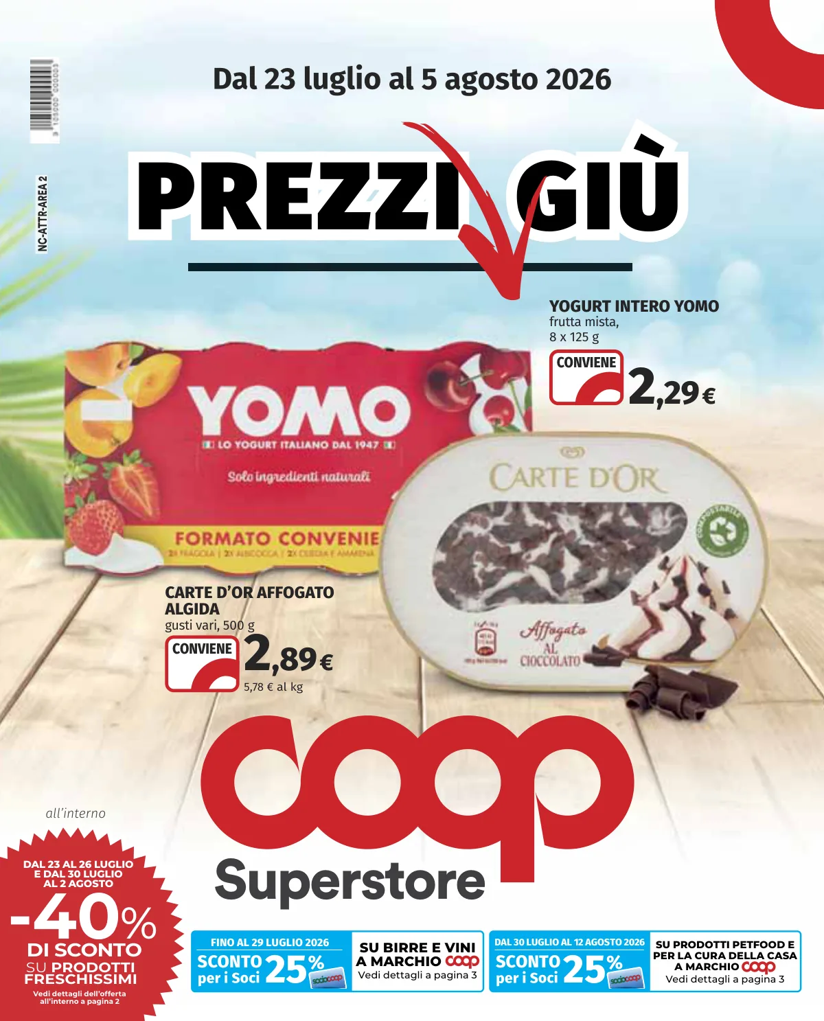 Volantino coop a Giaveno