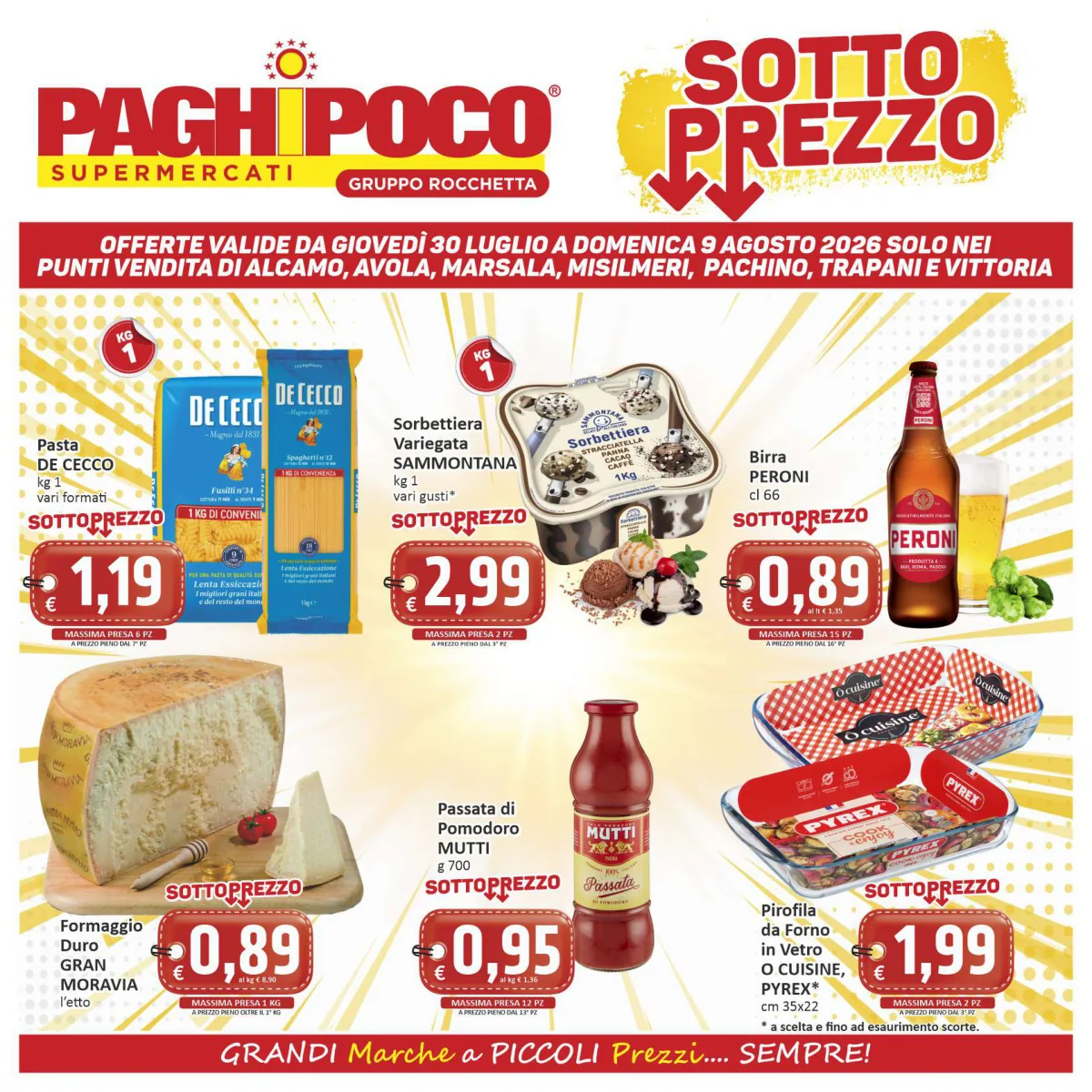 Volantino Paghi-Poco a Alcamo