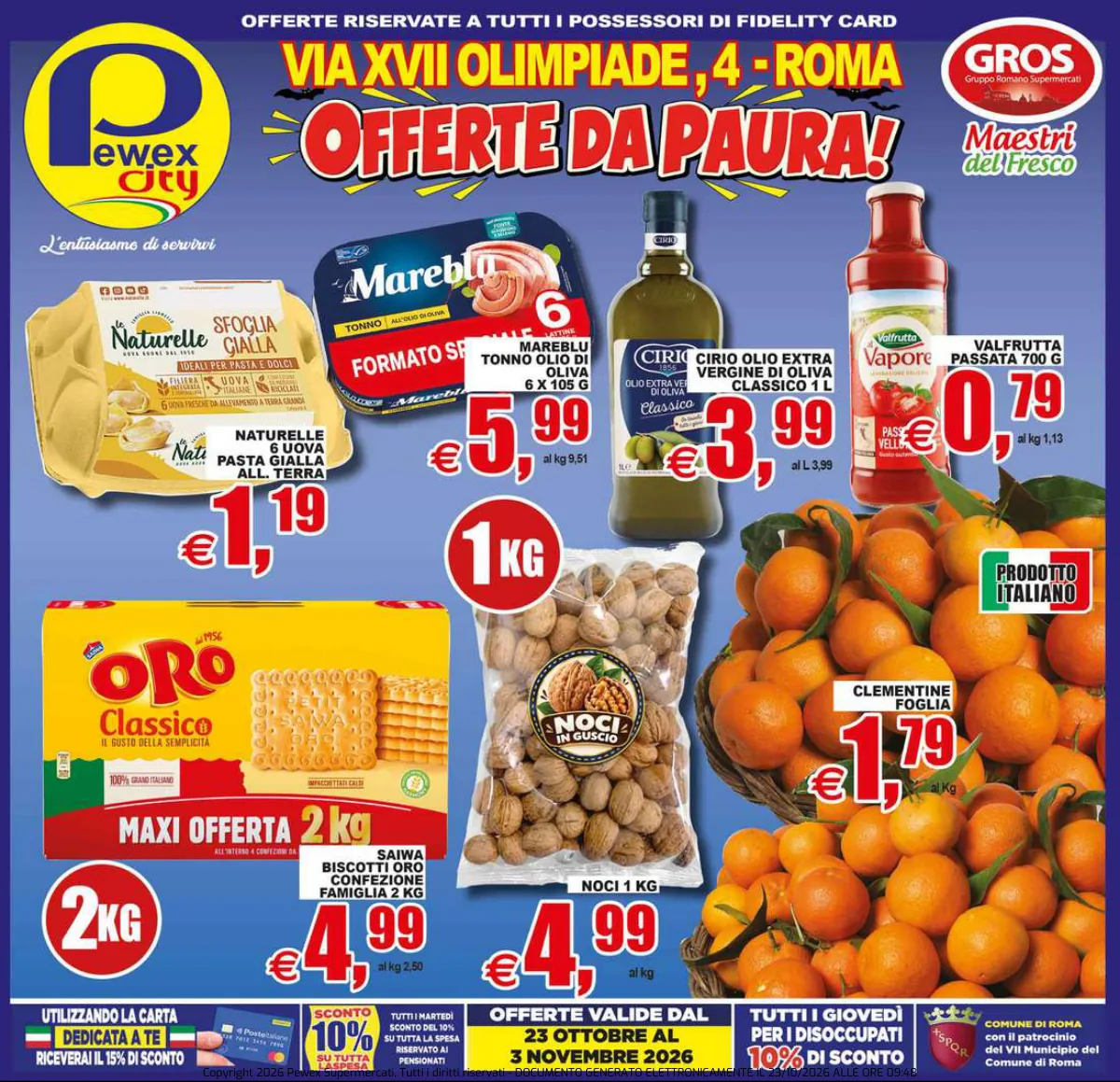 Copertina volantino pewex-city