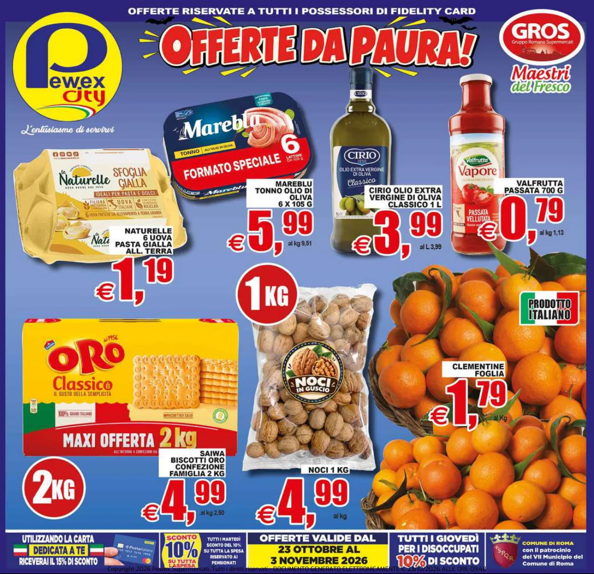 Copertina volantino pewex-city