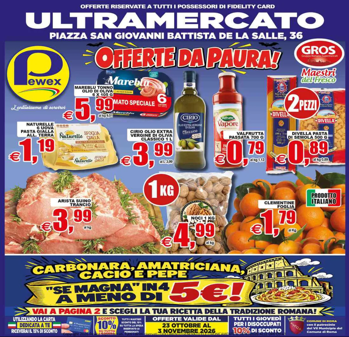 Copertina volantino pewex-ultramercato