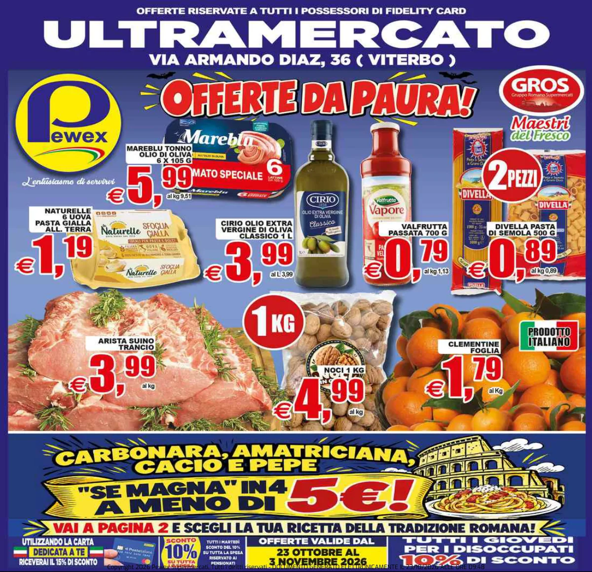 Copertina volantino pewex-ultramercato