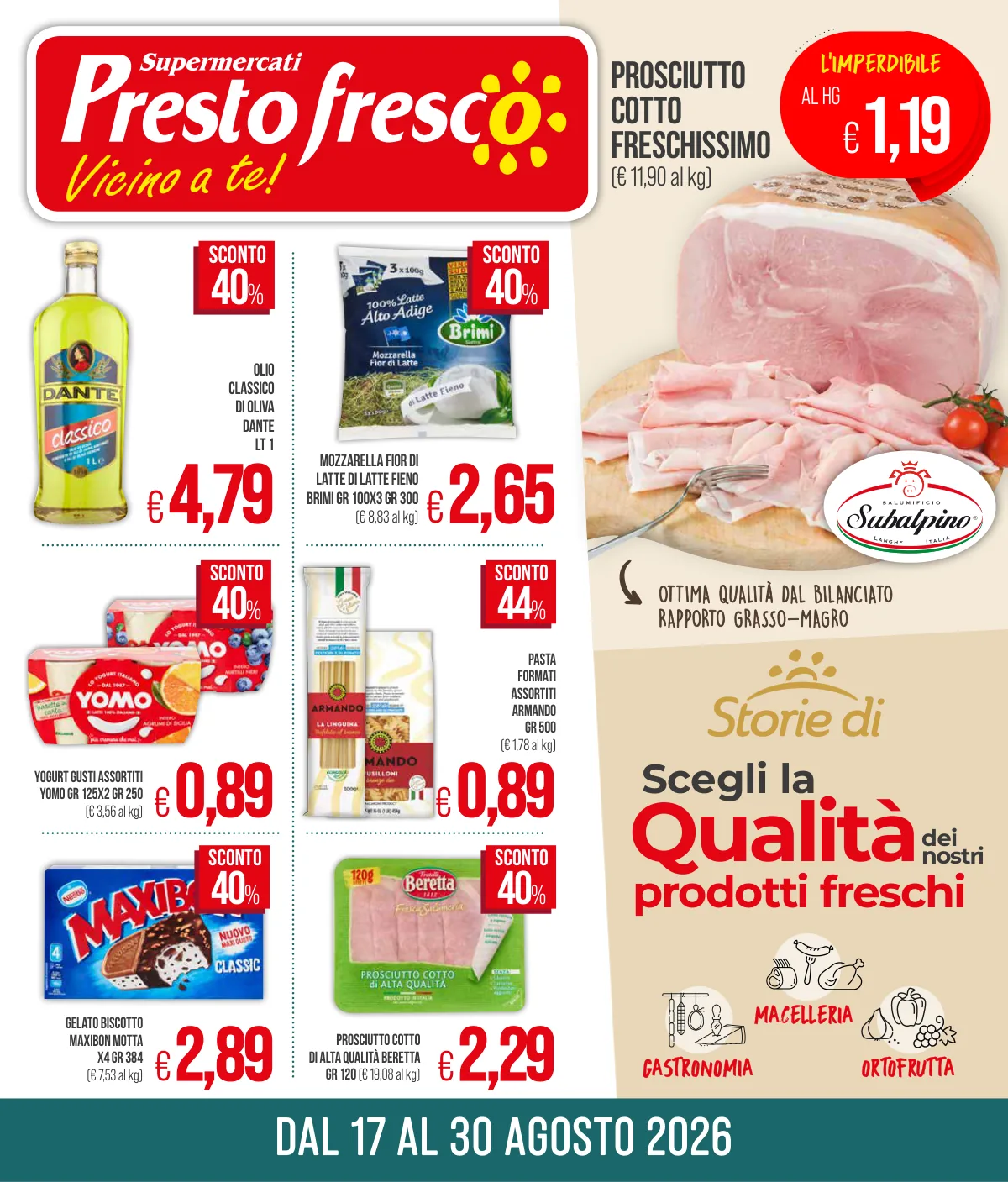 Volantino presto-fresco a Savigliano