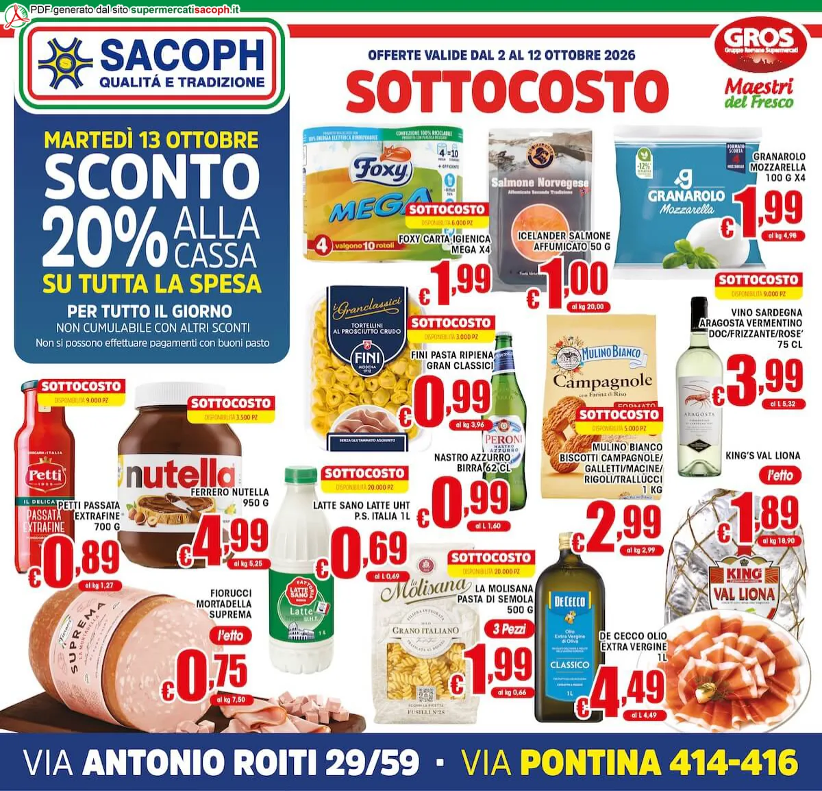 Copertina volantino sacoph