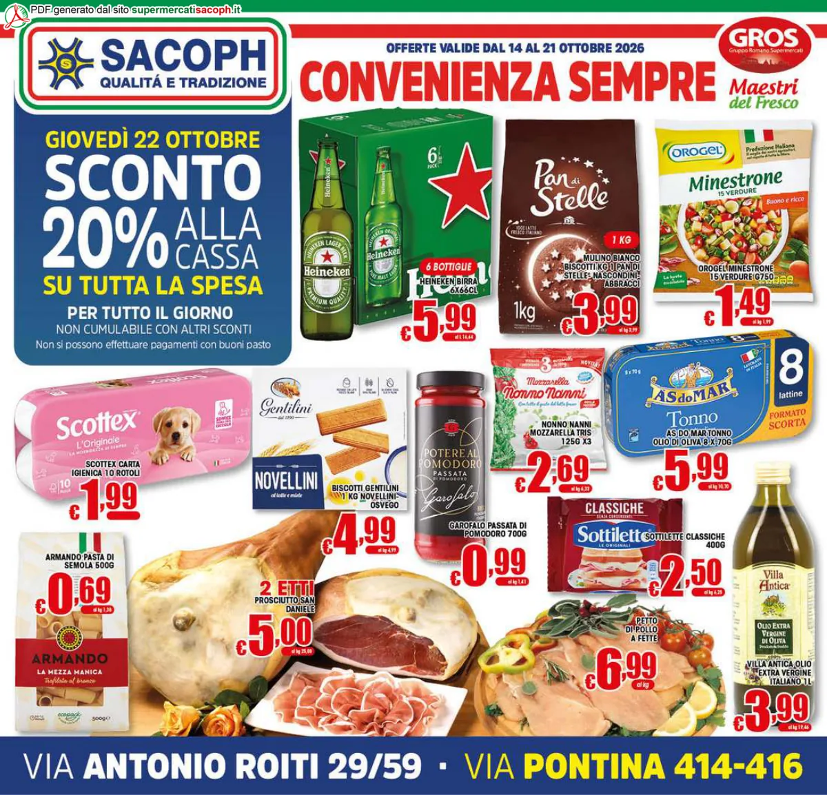 Copertina volantino sacoph