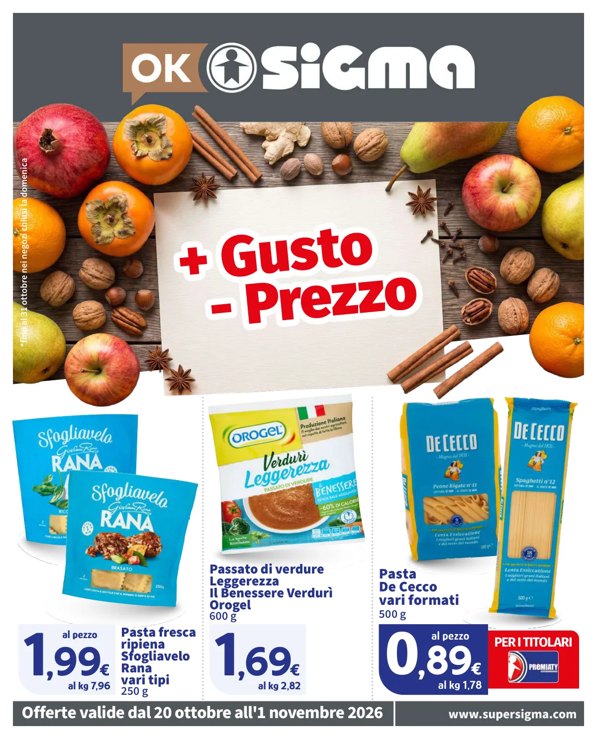 Copertina volantino sigma