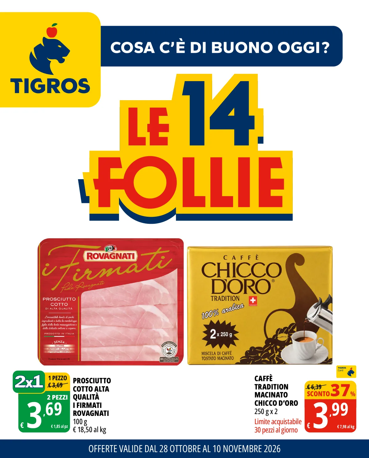 Copertina volantino tigros