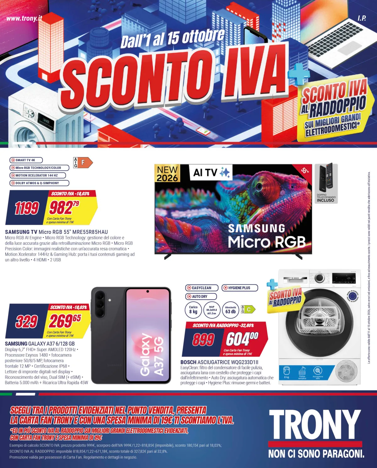 Copertina volantino trony