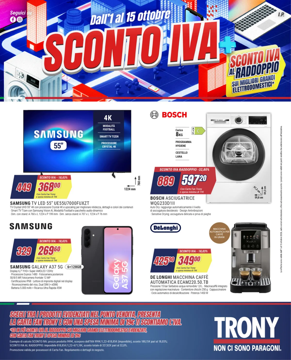 Copertina volantino trony