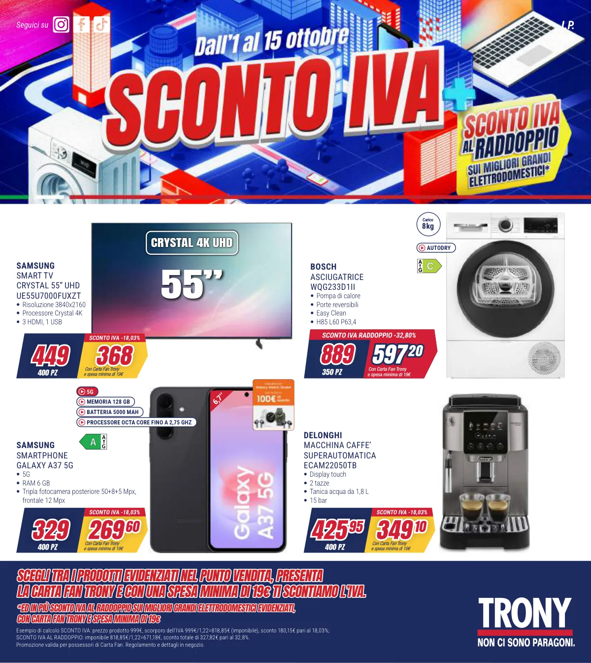 Copertina volantino trony