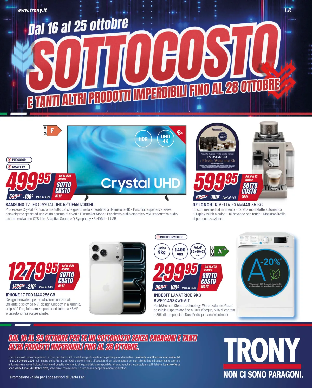 Copertina volantino trony