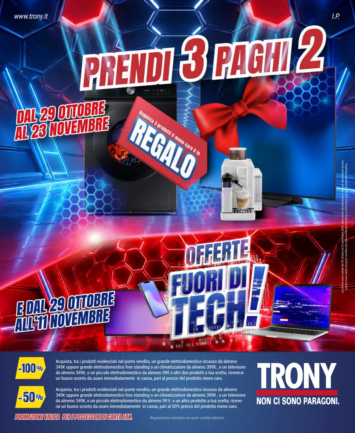 Copertina volantino trony