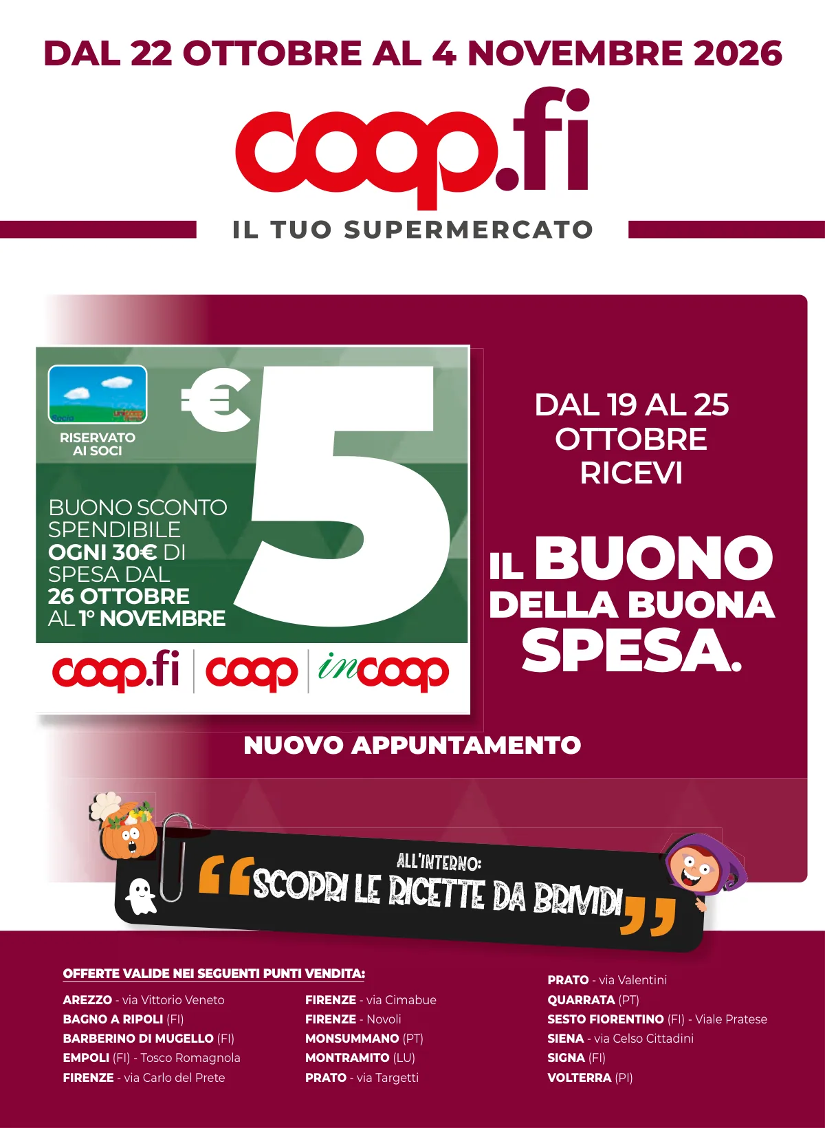 Copertina volantino coop