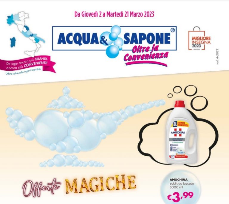 Volantino Acqua e Sapone dal 2 marzo